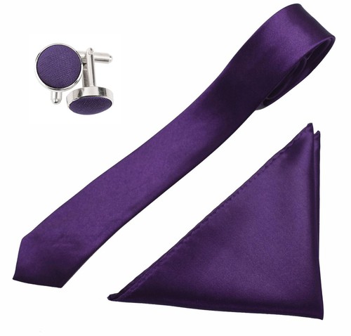 Mens cadbury purple satin tie - cadbury,